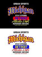 Michigan Vintage ▾ Università varsity disegno, per Stampa su t camicie eccetera. vettore