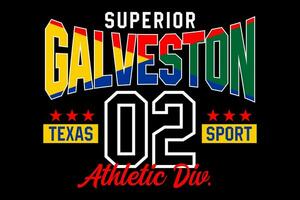Galveston Texas Vintage ▾ Università, per maglietta, manifesti, etichette, eccetera. vettore