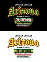 Arizona Vintage ▾ Università varsity disegno, per Stampa su t camicie eccetera. vettore