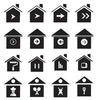 Casa vettore icona impostare. casa illustrazione cartello collezione. edificio simbolo.