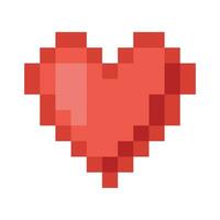 vettore pixel arte retrò pixelated rosso cuore