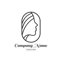 bellezza signora capelli logo design vettore