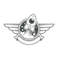 razzo logo con isolato bianca sfondo vettore