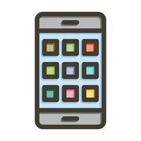 smartphone vettore di spessore linea pieno colori icona per personale e commerciale uso.
