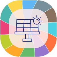 icona del vettore di energia solare