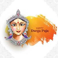 indiano Dio Durga nel contento Durga puja subh Navratri sfondo vettore