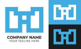 creativo moderno minimo monogramma astratto iniziale lettera h logo design modello gratuito vettore