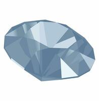 diamante prezioso pietra isolato al di sopra di bianca sfondo vettore illustrazione. costoso gioielleria elemento, brillante pietra preziosa forma, gioielleria negozio logo concetto