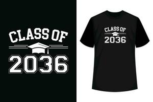 classe di 2036 crescere con me primo giorno di scuola maglietta vettore