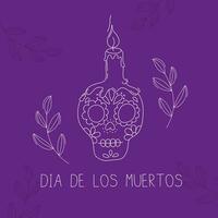 dia de los muertos giorno carta. latino americano vacanze e tradizioni. messicano religioso vacanza. vettore illustrazione nel scarabocchio stile.