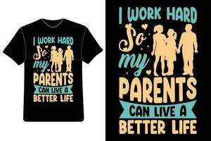 genitori giorno maglietta disegno, amore mio genitori Ingranaggio, genitori giorno regalo idee, famiglia amore magliette, mamma e papà apprezzamento. vettore