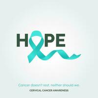 forza nel unità cervicale cancro consapevolezza con vettore sfondo manifesti