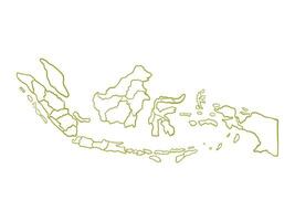 Indonesia carta geografica disegno vettore