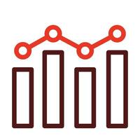 statistiche vettore di spessore linea Due colore icone per personale e commerciale uso.