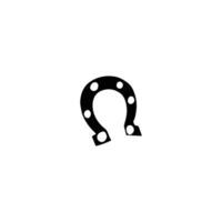 ferro di cavallo icona. semplice stile acciaio azienda manifesto sfondo simbolo. ferro di cavallo marca logo design elemento. ferro di cavallo maglietta stampa. vettore per etichetta.
