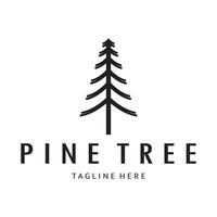 semplice pino o abete albero logo,sempreverde.per pino foresta, avventurieri, campeggio, natura, distintivi e affari.vettore vettore