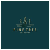 semplice pino o abete albero logo,sempreverde.per pino foresta, avventurieri, campeggio, natura, distintivi e affari.vettore vettore