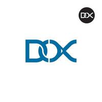 lettera dox monogramma logo design vettore