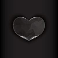 cuore su sfondo nero vettore
