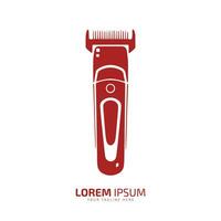 capelli clipper logo modello. parrucchiere logo. vettore illustrazione. capelli trimmer radersi macchina