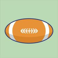 Rugby palla vettore cartone animato illustrazione isolato