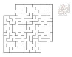 piazza labirinto, logica gioco con labirinti. labirinto gioco. un' labirinto con risposte vettore