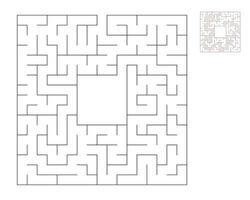 piazza labirinto, logica gioco con labirinti. labirinto gioco. un' labirinto con risposte vettore