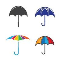 illustrazione delle immagini del logo dell'ombrello vettore