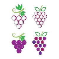 immagini del logo dell'uva vettore