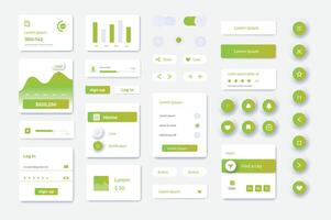 ui kit per androide App e sito web ui design vettore