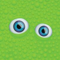 occhi su verde fluido vettore