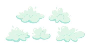 schiuma di sapone con bolle. set di shampoo per cartoni animati e schiuma di sapone. illustrazione vettoriale
