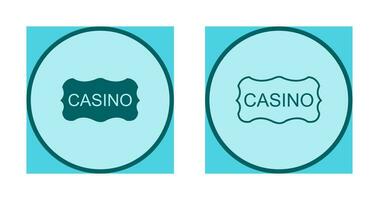 casinò cartello vettore icona