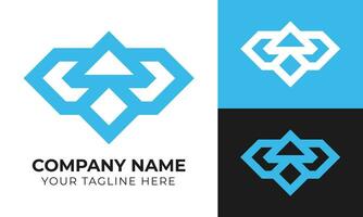 moderno minimo monogramma attività commerciale logo design modello gratuito vettore
