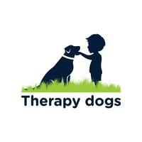 terapia cane servizio per scuola anziano bambini e Salute professionisti vettore