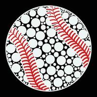 divertente polka punto baseball amante giocatore maglietta internazionale punto giorno vettore