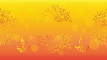 contento Diwali Festival sfondo con mandala design. Diwali sfondo design per striscione, manifesto, aviatore vettore