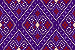 viola attraversare punto tradizionale etnico modello paisley fiore ikat sfondo astratto azteco africano indonesiano indiano senza soluzione di continuità modello per tessuto Stampa stoffa vestito tappeto le tende e sarong vettore