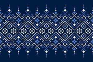 indaco Marina Militare blu geometrico tradizionale etnico modello ikat senza soluzione di continuità modello confine astratto design per tessuto Stampa stoffa vestito tappeto le tende e sarong azteco africano indiano indonesiano vettore