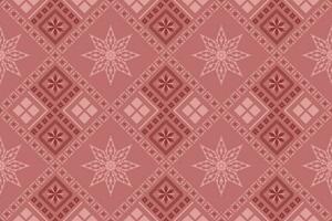 rosa attraversare punto colorato geometrico tradizionale etnico modello ikat senza soluzione di continuità modello confine astratto design per tessuto Stampa stoffa vestito tappeto le tende e sarong azteco africano indiano indonesiano vettore