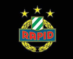 sk rapido wien club logo simbolo Austria lega calcio astratto design vettore illustrazione con nero sfondo