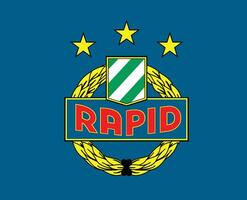 sk rapido wien club logo simbolo Austria lega calcio astratto design vettore illustrazione con blu sfondo