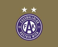 fk Austria wien club logo simbolo Austria lega calcio astratto design vettore illustrazione con Marrone sfondo