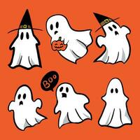 il fantasma disegno per Halloween concetto vettore