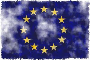 bandiera dell'unione europea grunge vettore