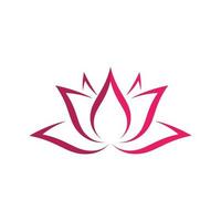 vettore icona del fiore di loto stilizzato