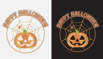 contento Halloween vettore design con cerotti per magliette e altri