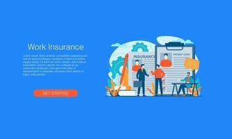 il fondo del modello di progettazione dell'illustrazione di vettore dell'assicurazione sanitaria isolato può essere utilizzato per la pagina di destinazione dell'insegna di web di presentazione