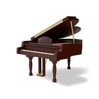 3d classico mille dollari pianoforte cartone animato stile. vettore