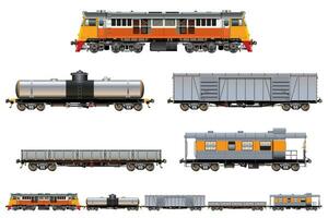 nolo treno impostare, locomotiva e carico vettore